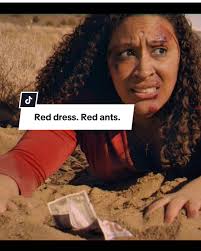 She was nervous to shoot this scene — and for good reason. Just a red  dress… and a bed of red ants. But Scarlet showed up and stayed for the  horror. Full short film now