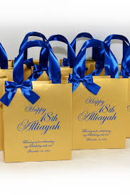 18th Birthday Goodie Bag Ideas 20 Birthday Party Favor Bags With Satin Ribbon Handles Bow Etsy 20th Birthday Party 18th Birthday Party Gold Party Favors