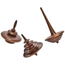 Set Of 3 Wooda Mobiles Kinetic Sculptures Small Elemental Spinning Tops Oiled Alvaro Uribe American Wood In 2020 Wood Turning Wood Turning Projects Lathe Projects