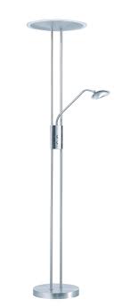 Led Stehleuchte Nickel Matt Dimmbar 2 Flammig 183cm Deckenfluter