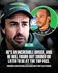 Alonso backs Hamilton with strong words of respect!😯 Fernando Alonso  stepped in to defend Lewis Hamilton as the seven time champion faces his  first season in red. According to Alonso, there is