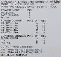 26161 APPLIED MATERIALS NDURA 2 ELECTRONICS TOWER CCT PSU ...