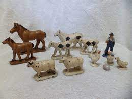 Lot 12 Vintage Auburn Aub Rurb Rubber Farm Animals Figures Auburnrubber Animal Figures Farm Animals Animals
