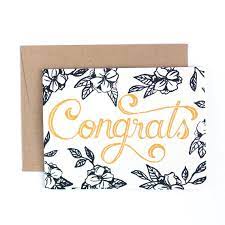 Letters from santa, easter bunny. Front Congrats Inside Blank Say Congratulations With This Elegant Floral Card Which Was Hand Drawn And P With Images Congratulations Card Congrats Card Calligraphy Cards