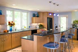 Here's a second angle on the same kitchen, seen from the dining area. Light Cabinets Dark Handles Houzz