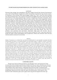 19 mana golongan bukan bumiputera yang telah lama menduduki kelas pertengahan berasa terancam oleh kemasukan golongan baru bumiputera yang cuba bersaing dalam kelas ekonomi tersebut. Pdf Teori Dasar Ekonomi Mikro Dalam Literatur Islam Klasik