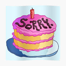 Spongebob schwammkopf und thaddäus tentakel arbeiten dort als angestellte. Spongebob Sorry Kuchen Sticker Von Yellowwpaint Redbubble