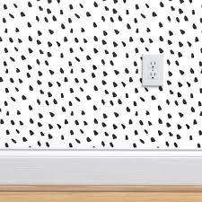 Black And White Accent Wall Dots Painted Black Dots On White In 2020 Black Painted Walls Accent Wall Paint Accent Wall Bedroom