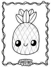 Pina Kawaii Pina Para Colorear Imagenes Bonitas Para Colorear Dibujos Para Colorear