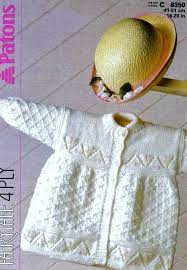 We loved the traditional construction and attention to detail shown by this pattern. Baby 4ply Matinee Jacket Coat In Sizes 16 To 20 Ins Pdf Etsy Baby Knitting Patterns Free Baby Sweater Knitting Pattern Baby Cardigan Knitting Pattern