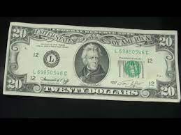 Look for the words in god we trust.. Old Twenty Dollar Bill From The Bank When Exchanging Money Youtube