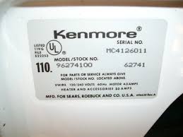 Need a part hello, i have an old kenmore dryer model # is 87515110 and serial number is m 52206158 and the drye. How To Identify The Manufacturer Of Your Kenmore Appliance Dengarden Home And Garden