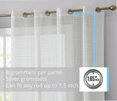 These blackout curtains are made of 100% polyester. Buffalo Check Sheer Grommet Curtain Panels Ivory