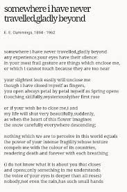 This Might Be My Favorite Love Poem Of All Time Somewhere I Have Never Travelled Gladly Beyond By E E Cummings Poetry Quotes Love Poems Favorite Quotes