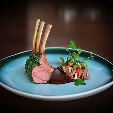 Herb Crusted Lamb With Black Garlic Aubergine Pickled Radish Mushrooms And Red Wine Sauce By Cookingwithm Fine Dining Recipes Food Presentation Food Plating