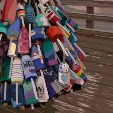 🌟NEW PRINT REVEAL! The buoy tree has quickly become one of the most iconic  landmarks in Wells. Sitting