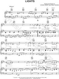Journey Lights Sheet Music In D Major Transposable Download Print Sheet Music Lit Songs Light Music