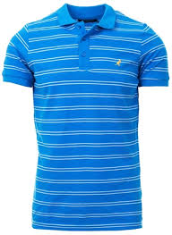 lblue bart stripe polo shirt s