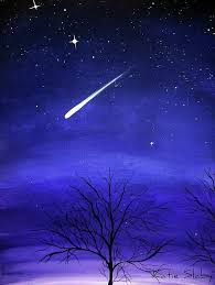 Shooting Star Easy Canvas Painting Autumn Art Sky Painting