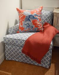 Upholstered Arm Chair With A Patterned Kellogg Collection Accent Pillow Add A Throw Or Small Blanket To Spruce Up Upholstered Arm Chair Pillows Small Blankets