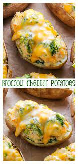 Broccoli And Cheddar Twice Baked Potatoes Baker By Nature Recipe Full Meal Recipes Baked Potato Dinner Recipes