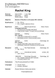 This english cv is available for free download. Sample Resume Cv For English Teacher Business English Englishclub