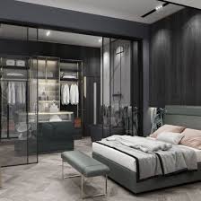 Modern grey bedroom with oak furniture. China Holike Modern Grey Oak Mdf Wooden Walk In Closet Wardrobe China Kitchen Cabinets Bed