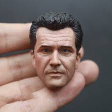 1/6 Young Mel Gibson Head Sculpt Martin Head DIY 12'' Action Figure Model