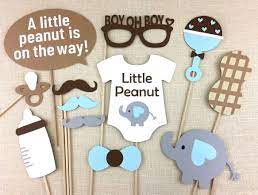 Little Peanut Baby Shower Photo Booth Props Elephant Theme Etsy In 2021 Peanut Baby Shower Baby Shower Photo Booth Props Elephant Baby Shower Theme