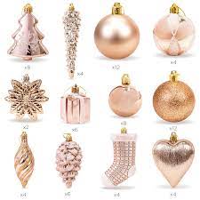 This spangled metallic ornament will catch the light like a tiny, twinkling disco ball. Best Choice Products Set Of 72 Handcrafted Shatterproof Hanging Christmas Ornaments W Glitter Design Rose Gold Walmart Com Walmart Com