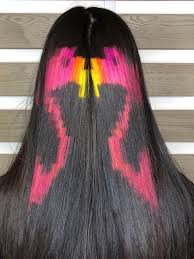 This Pixelated Hair Color Is The Coolest Viral Dye Job I Ve Ever Seen Hidden Hair Color Hair Color Pixie Hairstyles