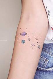 Colorful Tiny Solar System No Forearm Tattoo Tattoo Designs For Women