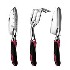Esow Garden Tool Set 3 Piece Cast Aluminum Heavy Duty Gardening Kit Sale Backyardequip Com Hand Trowel Garden Tool Set Garden Tools