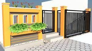 Pagar besi minimalis dan sederhana. Desain Pagar Tembok Rumah Type 36 Minimalis Terbaru 2016 Cek Bahan Bangunan