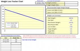 weight loss tracker chart my excel templates