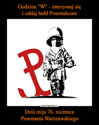With elzbieta czyzewska, lucyna winnicka, jerzy nasierowski, wieslawa mazurkiewicz. Godzina W Zatrzymaj Sie I Oddaj Hold Powstancom Dzis Mija 76 Rocznica Powstania Warszawskiego Demotywatory Pl