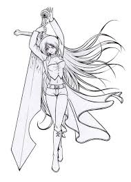 Warrior Warrior Princess Anime Girl Coloring Pages Full Body Warrior Anime Drawings