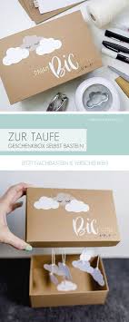 Geschenk Box Zur Taufe Schnell Und Einfach Selbstgemacht Sie Dir Das Diy Video Dazu An Wolken Lettering Und Eine Kleine Uberraschung Beim Offnen Dream Diy Geschenke Geburt Geschenke Diy Geschenke Baby