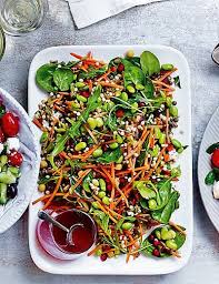 While the vegetables are roasting, cook the couscous. Rainbow Super Salad Last Collection Date 22nd April Serves 6 8 M S Rainbow Salad Food Healthy Recipes