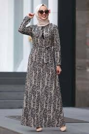 Nayla Collection Leopar Desenli Tesettur Elbise 22921lp Tesetturisland Com Elbise Maksi Elbiseler Giyim