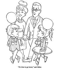 These spring coloring pages are sure to get the kids in the mood for warmer weather. Big Family Visiting Grandparents On Gran Parents Day Coloring Page Netart