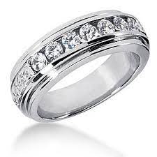 18k Gold Men S Diamond Wedding Band 0 84ct Mens Diamond Wedding Bands Engagement Rings For Men Mens Wedding Rings