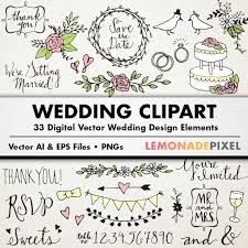 Wedding Clipart Hand Drawn Clip Art Rustic Wedding Etsy How To Draw Hands Wedding Clipart Clip Art