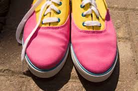 Blue jeans, especially name brands, were really popular: 80s Retro Shoes Lovetoknow