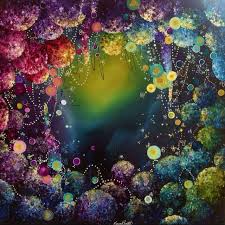 Leanne Christie Original Oil Embellished Floral Artwork Www Leannechristie Co Uk Work Available Through Www Landscape Art Wall Art Painting Intuitive Painting