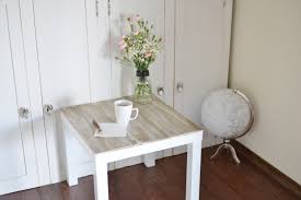 Boho/rattan side table in a light wood stain and white chalk finish. 11 Stylish Ways To Hack The Ikea Lack Table