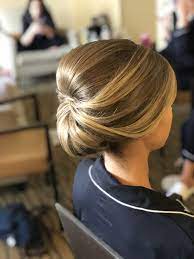 Low Bun Hairstyles Straight Hair Updo Wedding Hairstyles Straight Wedding Hair