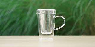 Glass Infuser Cup Red Blossom Tea