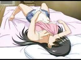Anime Girl Fingering On Bed - Hentai Image