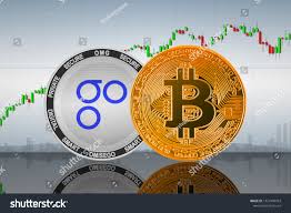 Bitcoin Btc Omisego Omg Coins On Stock Illustration 1327496993